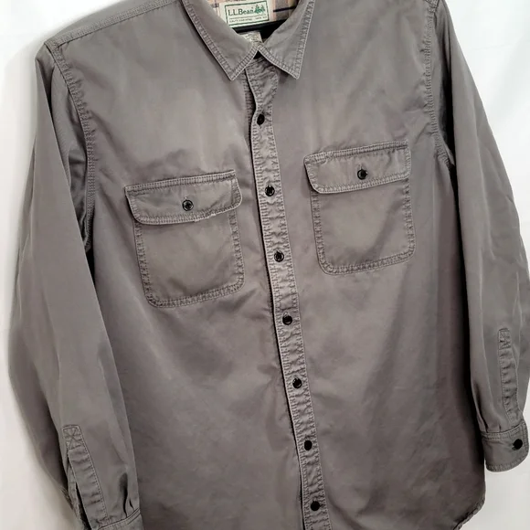 LL Bean Flannel Lined Shirt Large - Picture 9 of 13